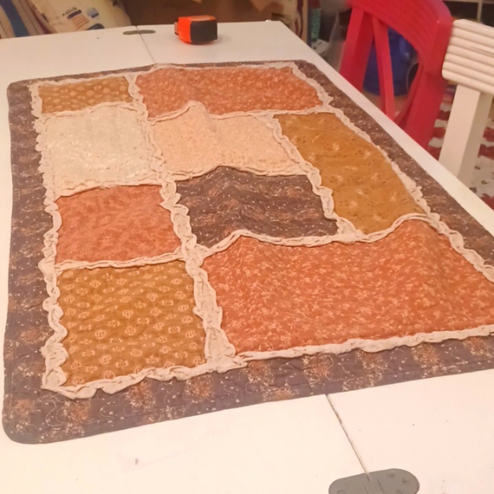 Country Living Quilt Like Decortive Blanket